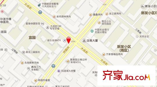 花園街193號(hào)小區(qū)交通圖哈爾濱  