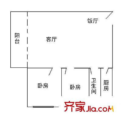 健康嘉園2室2廳1衛(wèi)1廚