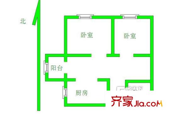 健康嘉園2室1廳1衛(wèi)1廚
