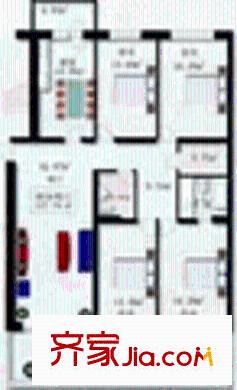 龍悅公寓戶型圖4室1廳2衛(wèi)1廚
