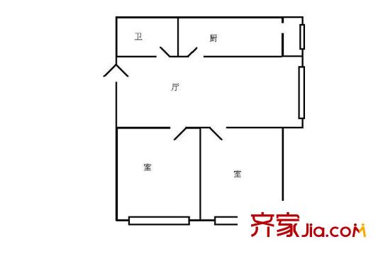 湘江麗園2室1廳1衛(wèi)1廚