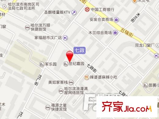世紀(jì)嘉園交通圖 