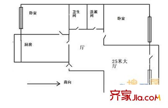 蘆家小區(qū) 3室 戶型圖