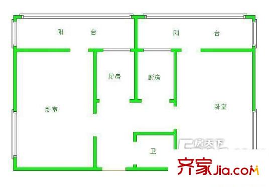 珠江香城二期 戶型圖