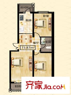 學(xué)府怡園戶(hù)型圖B棟2單元戶(hù)型 2室2廳1衛(wèi)1廚