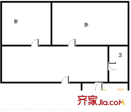 先鋒小區(qū) 2室 戶型圖