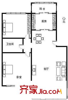 先鋒小區(qū) 0室 戶型圖