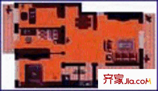 錦繡花園戶型圖3室2廳2衛(wèi)1廚