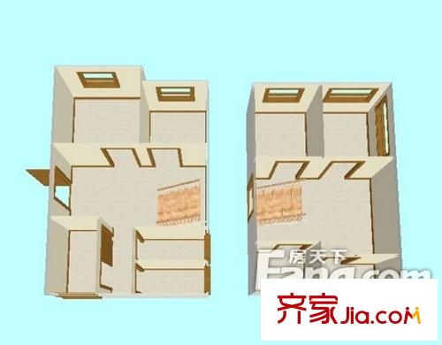 橋北新城戶型圖戶型圖 3室1廳2衛(wèi)1廚