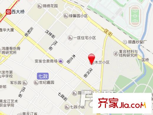 木蘭小區(qū)交通圖 