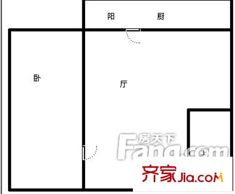 分部街14號(hào)小區(qū)戶型圖分部街小區(qū) 戶型圖 1室1廳1衛(wèi)1廚
