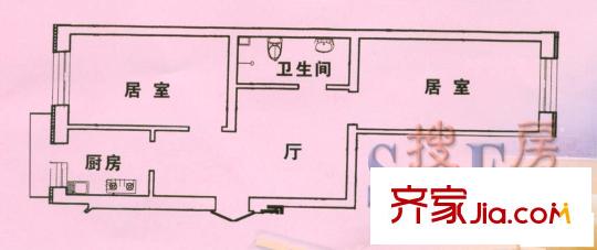 福祿家園戶型圖戶型圖 2室1廳1衛(wèi)1廚