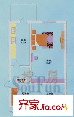 福祿家園1室1廳1衛(wèi)1廚