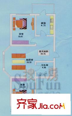 福祿家園2室1廳1衛(wèi)1廚