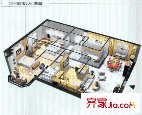 世紀(jì)廣場(chǎng)戶型圖3室2廳1衛(wèi)1廚