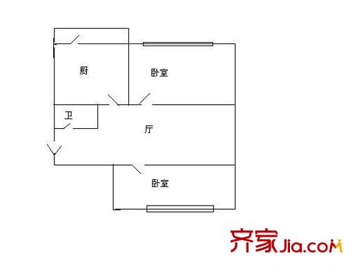 永吉小區(qū) 2室 戶型圖