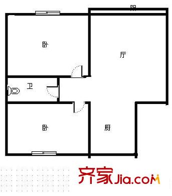永吉小區(qū) 2室 戶型圖