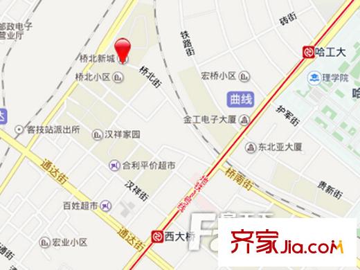 橋北新城交通圖 