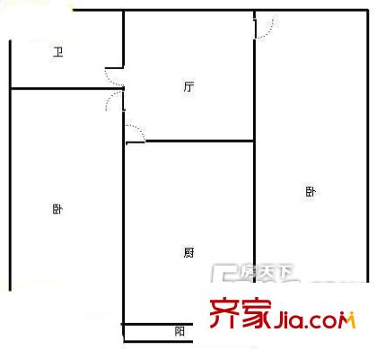 分部街14號(hào)小區(qū)戶型圖分部街小區(qū) 戶型圖 2室1廳1衛(wèi)1廚