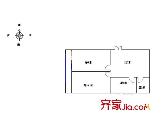 巴陵街64號小區(qū)戶型圖哈爾濱 巴陵街64號 戶型圖 2室1廳1衛(wèi)1廚