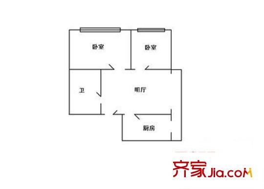 永吉小區(qū) 2室 戶型圖