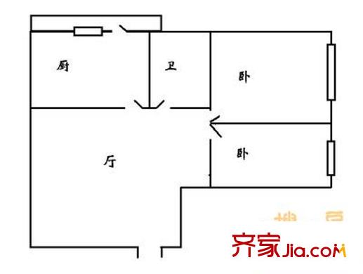 永吉小區(qū) 2室 戶型圖
