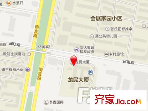 龍民大廈交通圖 
