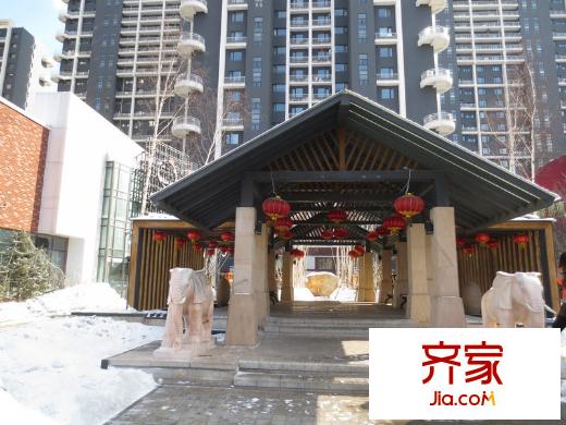 富達(dá)藍(lán)山實(shí)景圖園林涼亭（2013-04-27）