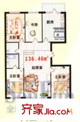 電力物資公寓戶型圖4室2廳2衛(wèi)1廚