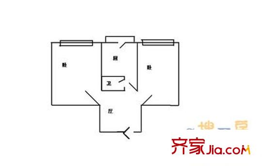 馬端小區(qū) 2室 戶型圖