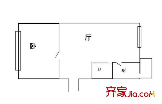 宣化小區(qū) 1室 戶型圖