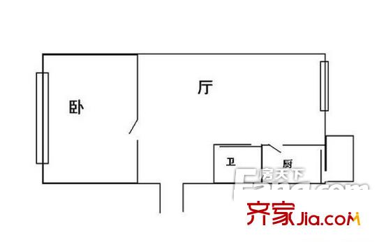 宣化小區(qū)戶型圖戶型圖 1室1廳1衛(wèi)1廚