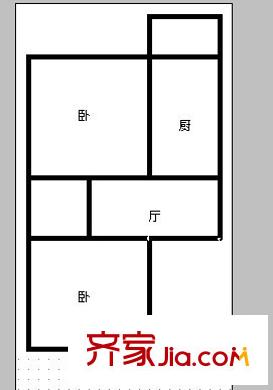 馬端小區(qū) 2室 戶型圖