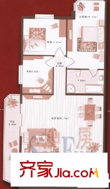 金源花園戶型圖戶型圖 2室1廳2衛(wèi)1廚