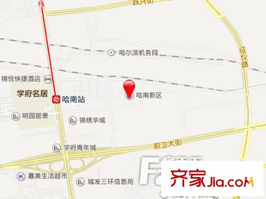 哈南小區(qū)交通圖 