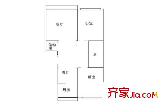 宣化小區(qū) 2室 戶型圖