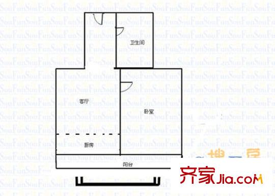 宣化小區(qū) 1室 戶型圖