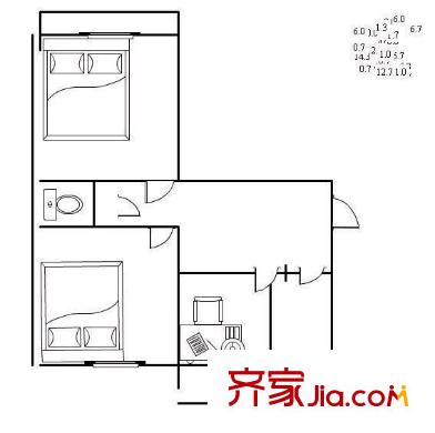 哈爾濱 中醫(yī)藥大學(xué)住宅樓 戶型圖