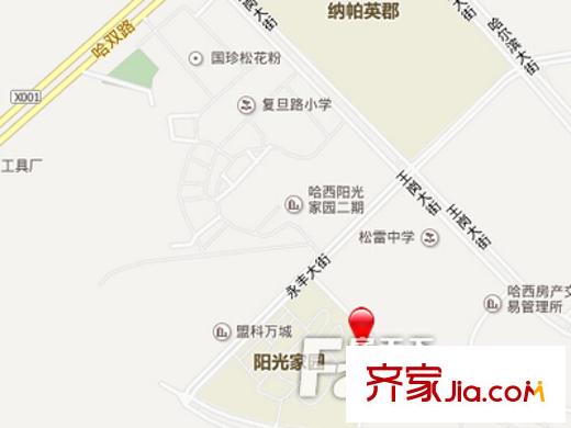 陽光家園(學(xué)府路)交通圖 