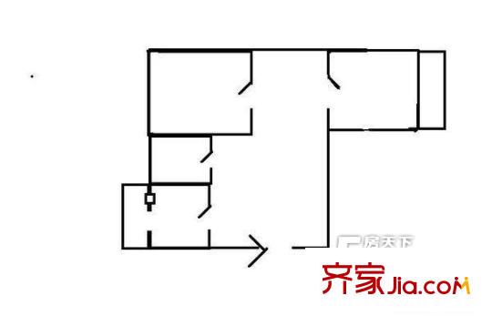 龍之港大廈(人和街)戶型圖哈爾濱 人和街龍之港大廈 戶型圖 2室1廳1衛(wèi)1廚