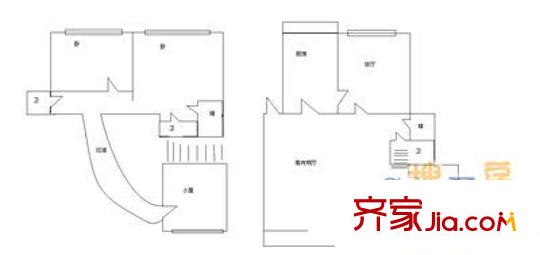 名人府邸 3室 戶型圖
