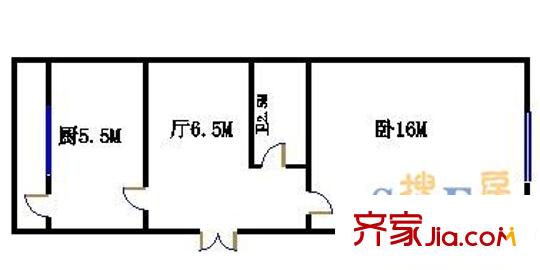雞場小區(qū) 1室 戶型圖