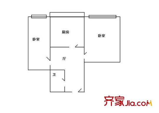 雞場小區(qū) 2室 戶型圖