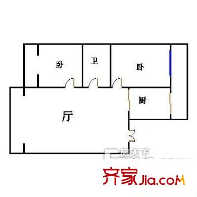 東光小區(qū)2室1廳1衛(wèi)1廚