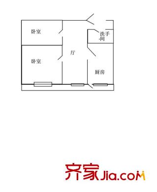 繼紅校區(qū)房戶型圖哈爾濱 吉林街與民益街交口 戶型圖 2室1廳1衛(wèi)1廚