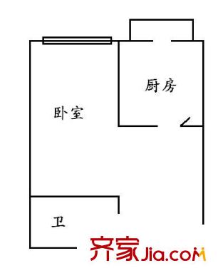 中醫(yī)藥大學(xué)住宅樓 1室 戶型圖