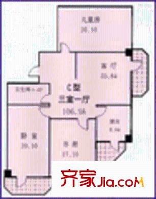 龍?chǎng)渭覉@ 3室1廳1衛(wèi)1廚