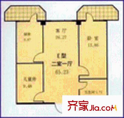 龍?chǎng)渭覉@ 2室1廳1衛(wèi)1廚