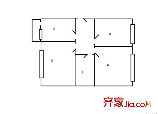 繼紅校區(qū)房戶型圖哈爾濱 吉林街與民益街交口 戶型圖 3室1廳1衛(wèi)1廚