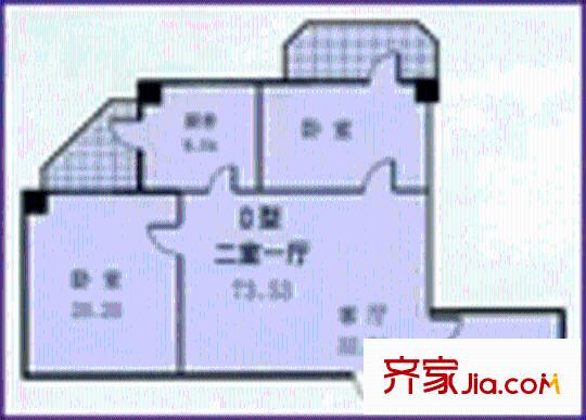 龍鑫家園 2室1廳1衛(wèi)1廚